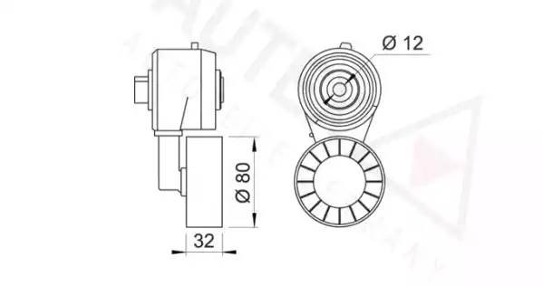Натяжитель ремня приводного в сборе 601691 AUTEX