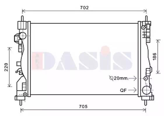 Радиатор охлаждения ДВС 010031N AKS DASIS