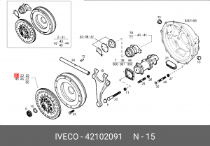 Диск сцепления 42102091 IVECO