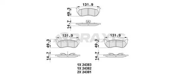 Колодки тормозные дисковые AA0434 BRAXIS