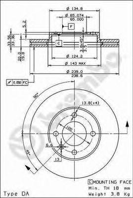 Диск тормозной BS7901 BRECO