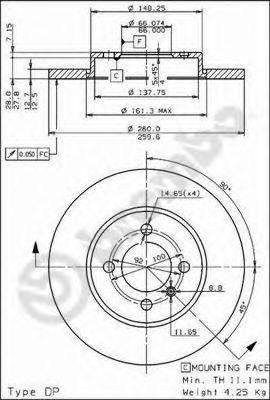 Диск тормозной BS7325 BRECO