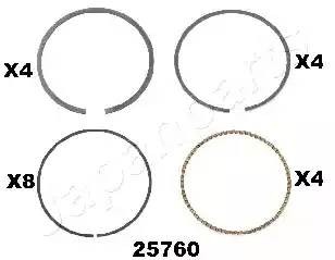 Кольца поршневые (комплект) RC25760 JAPAN PARTS GROUP