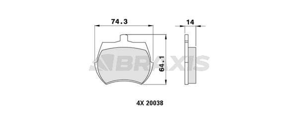 Колодки тормозные дисковые AA0200 BRAXIS