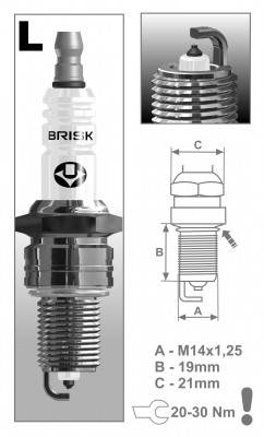 Свеча зажигания LR17YP BRISK