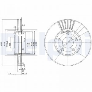 Диск тормозной BG2745 DELPHI