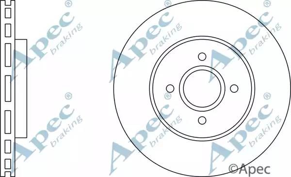 Диск тормозной DSK2185 APEC BRAKING