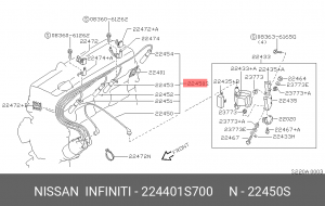 Провода высоковольтные системы зажигания (комплект) 22440-1S700 NISSAN INFINITI