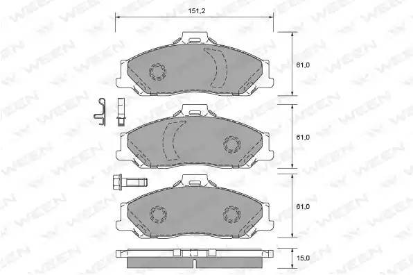 Колодки тормозные дисковые 151-2315 WEEN