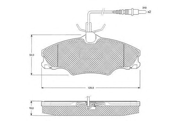 Колодки тормозные дисковые PF1231 PROCODIS FRANCE