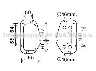 Радиатор масляный ДВС OL3684 AVA