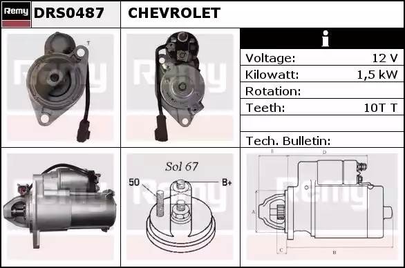 Стартер DRS0487 DELCO REMY
