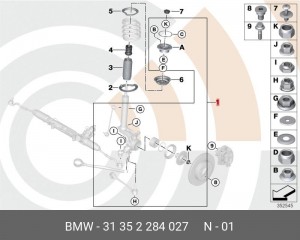 Опора амортизатора подвески 31 35 2 284 027 BMW