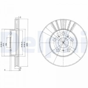 Диск тормозной BG2596 DELPHI