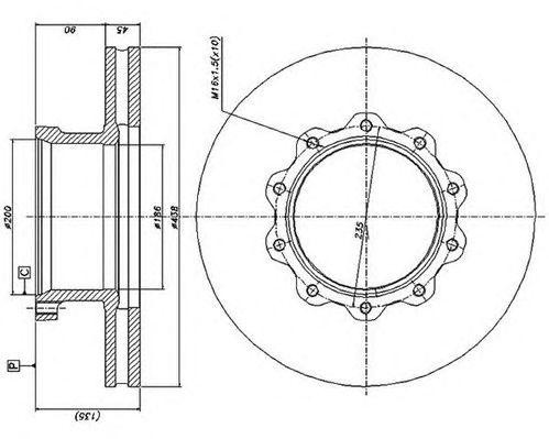 Диск тормозной DCR144A DURON