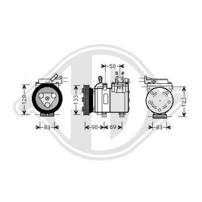 Компрессор кондиционера DCK1645 DIEDERICHS