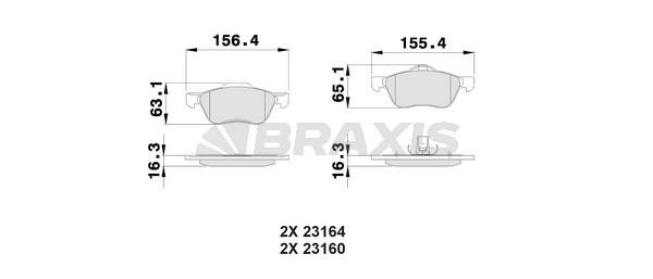 Колодки тормозные дисковые AA0438 BRAXIS