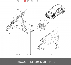 Крыло переднее 631005379R RENAULT