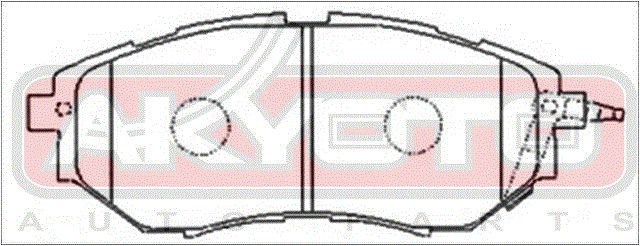 Колодки тормозные дисковые AKD-7499 AKYOTO