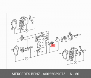 Термостат системы охлаждения A0022039075 MERCEDES BENZ