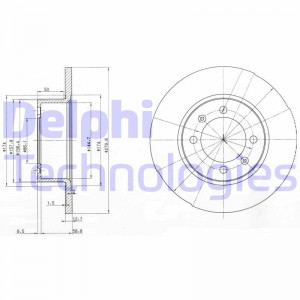 Диск тормозной BG2218 DELPHI