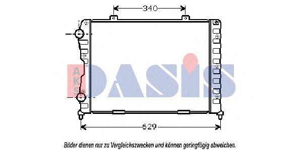 Радиатор охлаждения ДВС 011070N AKS DASIS