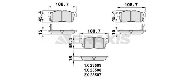 Колодки тормозные дисковые AB0095 BRAXIS