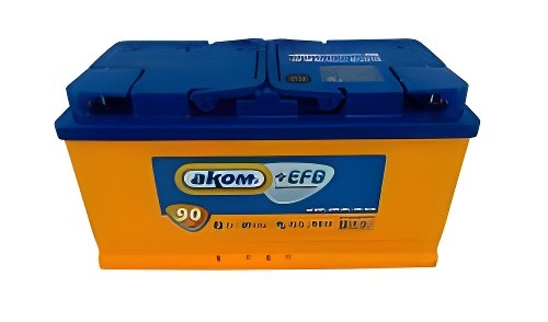 Аккумулятор АКОМ + EFB 90 Ач 840 А -/+ ЕВРО 4607034731137 AKOM