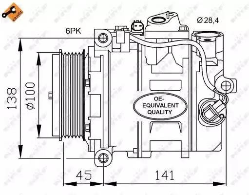 Компрессор кондиционера 32256 NRF