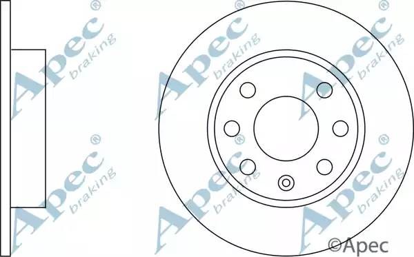 Диск тормозной DSK159 APEC BRAKING