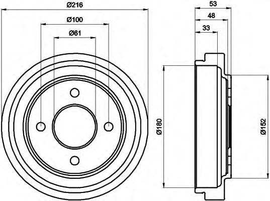 Барабан тормозной 8DT 355 300-441 HELLA BEHR PAGID