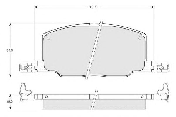 Колодки тормозные дисковые PF1369 PROCODIS FRANCE