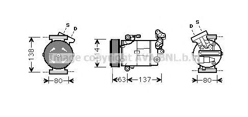 Компрессор кондиционера RTK437 PRASCO GROUP