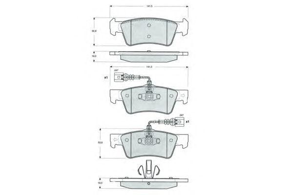 Колодки тормозные дисковые PF1480 PROCODIS FRANCE