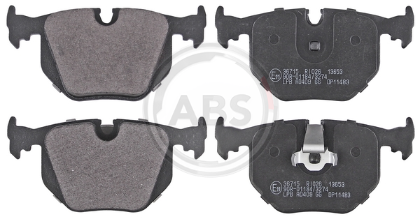 Колодки тормозные дисковые 36715 ABS