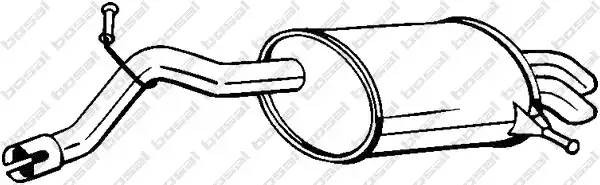 Глушитель - задняя часть системы ОГ 190-193 BOSAL