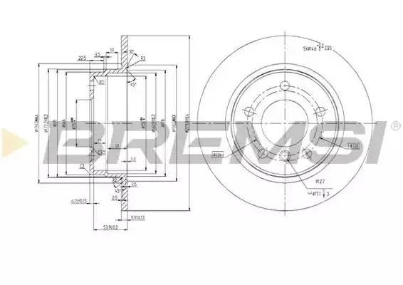 Диск тормозной DBA249S BREMSI