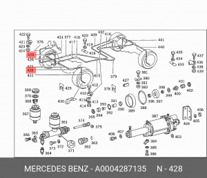 Шланг тормозной A 000 428 71 35 MERCEDES BENZ