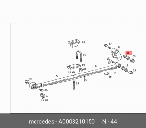 Сайлентблок - втулка рессоры A 000 321 01 50 MERCEDES BENZ