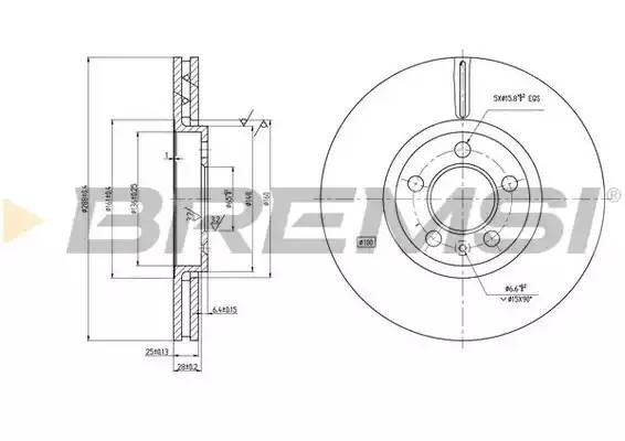 Диск тормозной DBB221V BREMSI