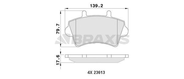 Колодки тормозные дисковые AA0072 BRAXIS
