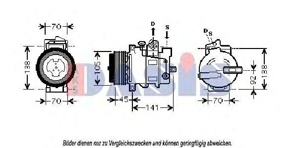 Компрессор кондиционера 851851N AKS DASIS