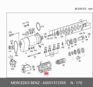 Деталь A0001512555 MERCEDES BENZ