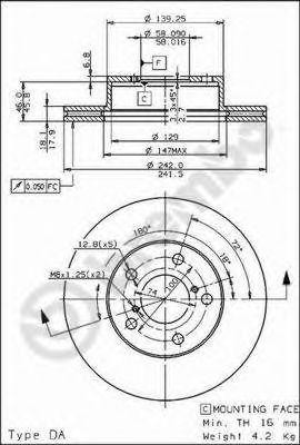 Диск тормозной 09.6877.10 BREMBO