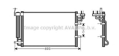 Радиатор кондиционера KA5093 AVA