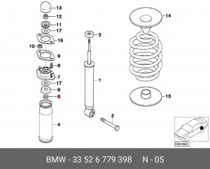 шайба распорная (1 шт) 33 52 6 779 398 BMW