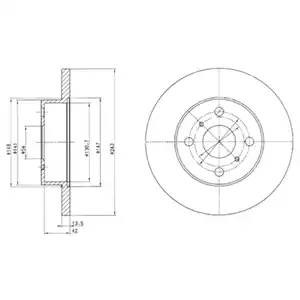 Диск тормозной BG2254 DELPHI