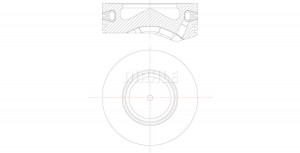 Поршень ДВС 081 PI 00105 001 MAHLE KNECHT