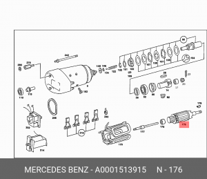 Подшипник игольчатый A 000 151 39 15 MERCEDES BENZ