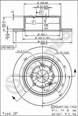 Диск тормозной BS7540 BRECO